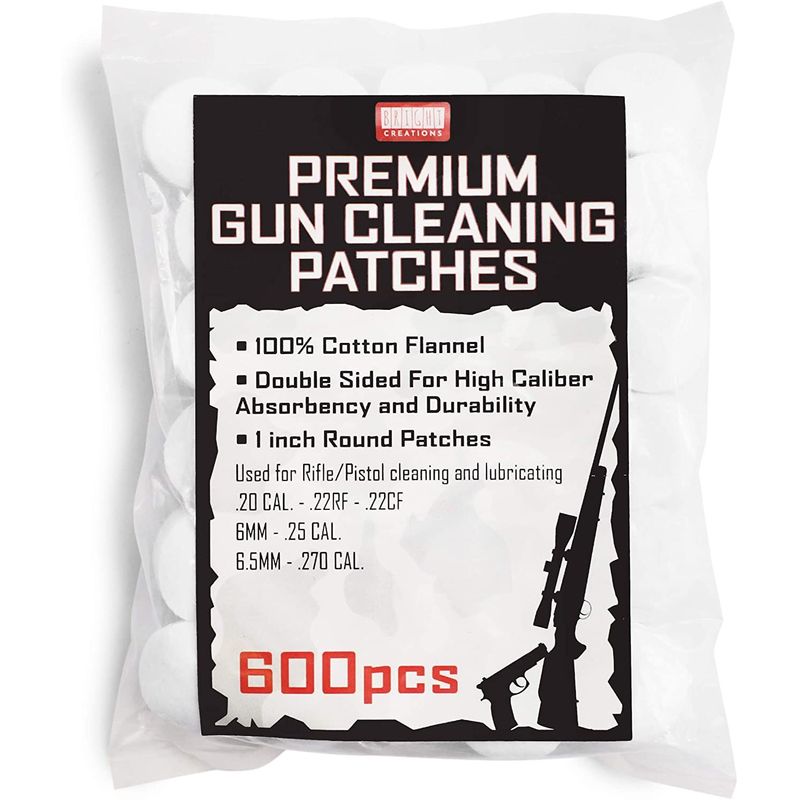 Premium Cotton Gun Cleaning Patches (600 Pieces)