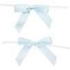 Sky Blue Satin Bow Twist Ties for Treat Bags (3 Inches, 100 Pack)