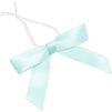 Light Blue Satin Bow Twist Ties for Treat Bags (100 Pack)