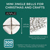 Mini Silver Jingle Bells for Crafts, Christmas Decorations (0.75 Inches, 300 Pack)