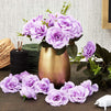 Bright Creations Artificial Rose Flower Heads for Decorations (Purple, 50 Pack)