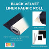 Adhesive Velvet Roll of Fabric for Crafts (17.7 x 78.7 In, Black)