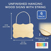 Bright Creations Unfinished Hanging Wood Signs with String (4.75 x 6.75 in, 6-Pack)