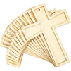 Unfinished Wood Cross with Jute String for DIY Projects (12 Pack)