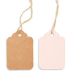 Paper Gift Tags with Jute String for Baby Showers and Birthday Parties (4 Colors, 240 Pack)
