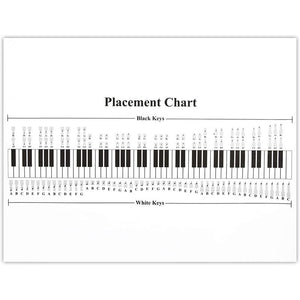 Keyboard and Piano Music Note Stickers for Music Education (176 Pieces)
