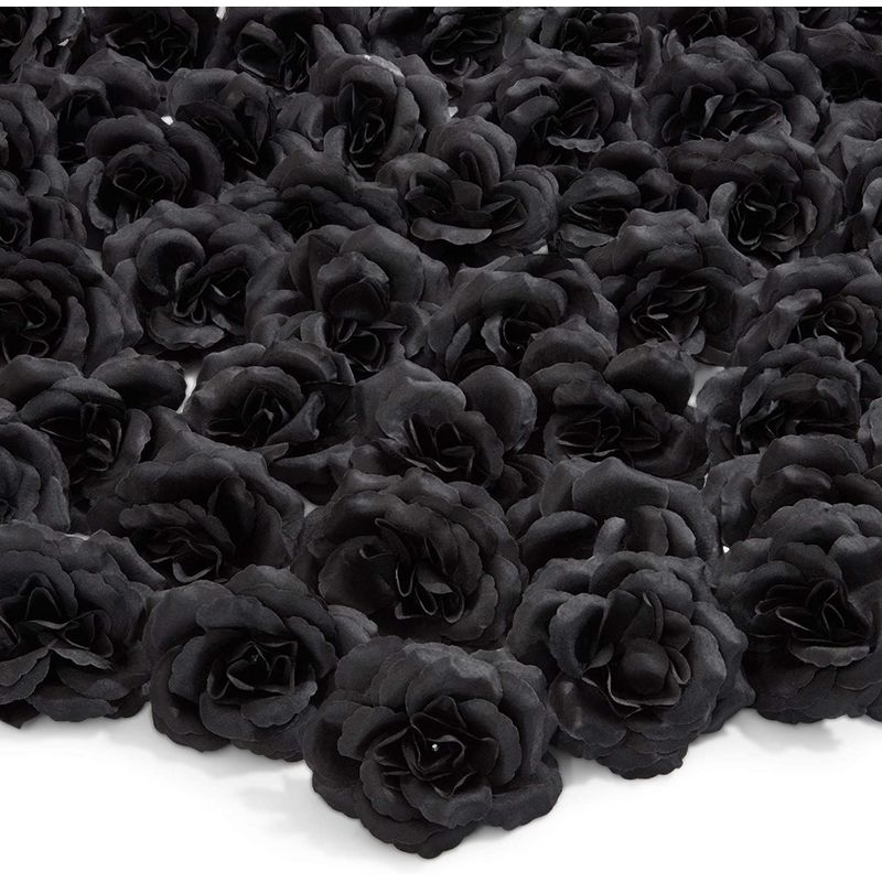 Silk Red Rose Flower Heads for Decorations (3 in, 50 Pack)