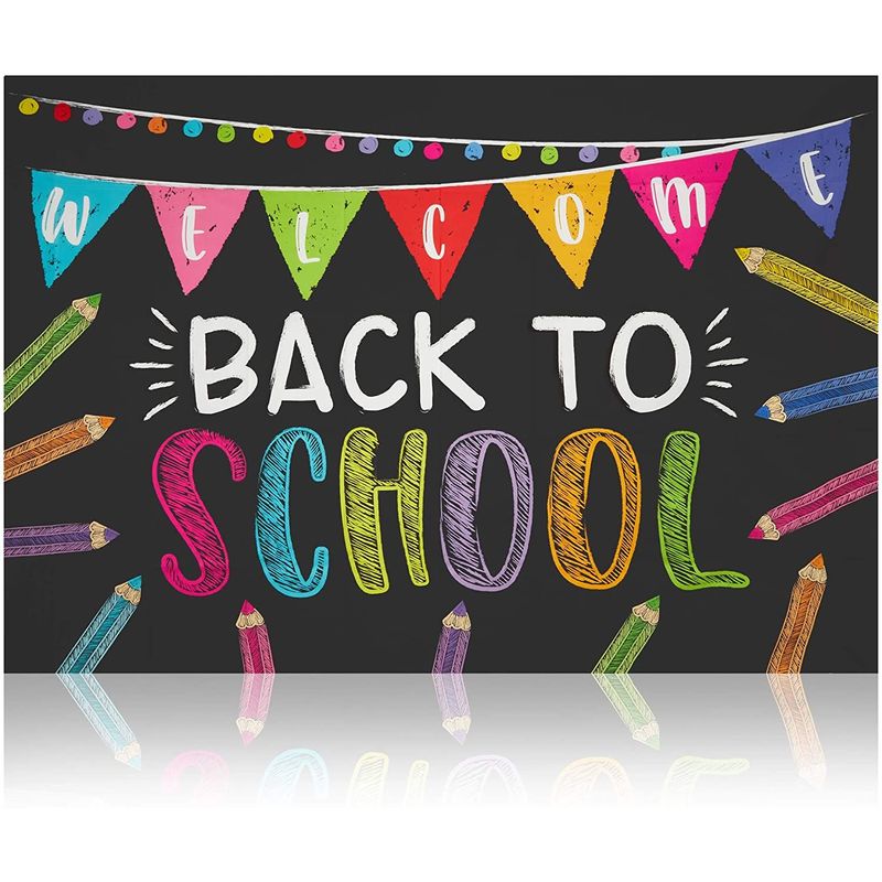Back to School Photo Backdrop for Classroom Decorations (5 x 7 Ft)