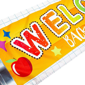 Welcome Back Banner for the First Day of School, Classroom Decor (10 x 1.5 Feet)
