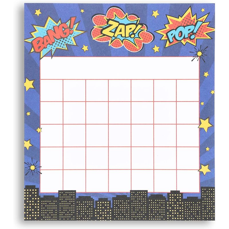 Comic Book Hero Behavior Incentive Charts for Home and School (6 x 5.25 in, 60 Cards)