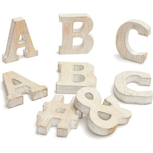 A-Z Standing Wooden Letters for Crafts (3.15 in, 54 Pieces)