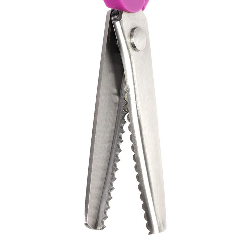 Scalloped Edge Scissors for Crafts (9.2 x 3 Inches, Pink