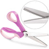 Scalloped Edge Scissors for Crafts (9.2 x 3 Inches, Pink)