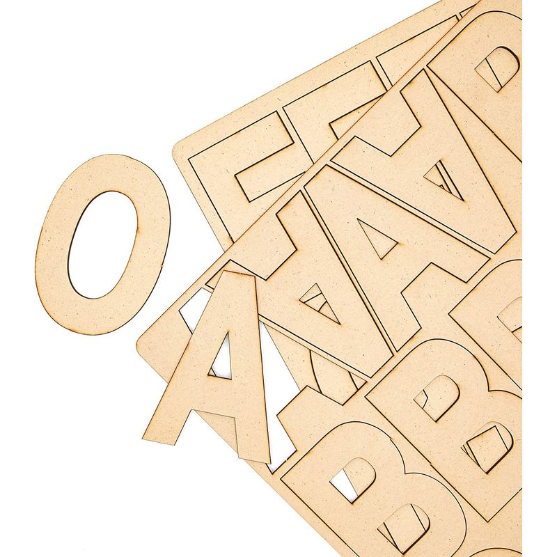  Wooden Alphabet, DIY Letters for Crafts (3 Inches, 83 Pack)