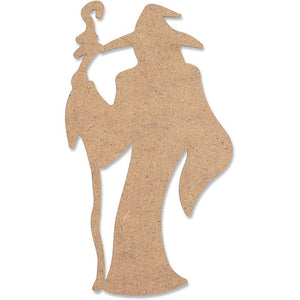 Unfinished Wood Cutouts, Witch Halloween Decorations (24 Pack)