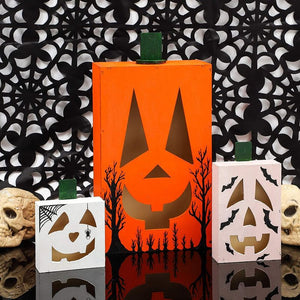 Unfinished Wood Cutouts, Halloween Pumpkin Tabletop Decor (3 Pieces)