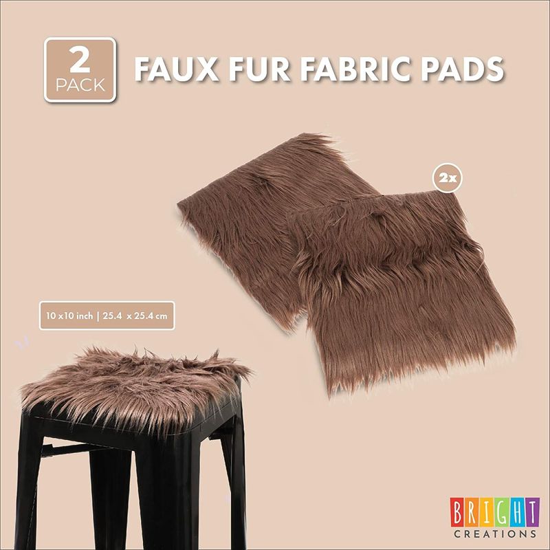 Brown Faux Fur Fabric Square Patches for Crafts, Sewing, Costumes, Sea –  BrightCreationsOfficial