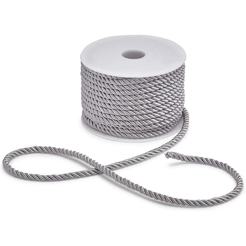 Grey Nylon Twisted Cord Trim Rope for Crafts (36 Yards, 2 Pack) –  BrightCreationsOfficial