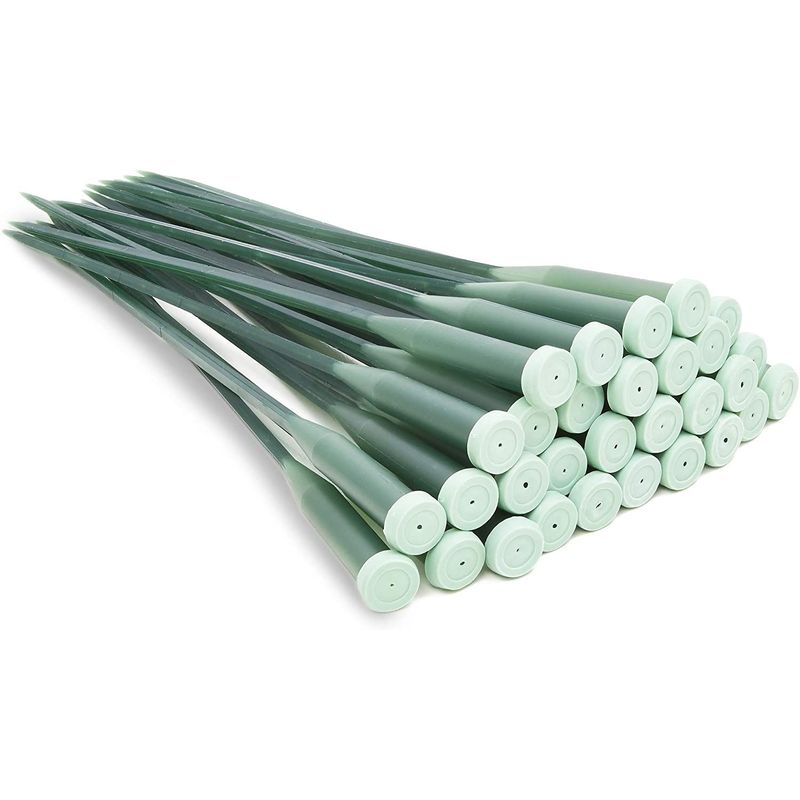 Floral Water Tubes, Supplies for Flower Arrangements (12 in, Green, 30 Pack)