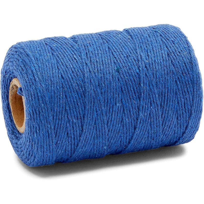 Cotton Twine String for Crafts, Blue Jute Thread (2mm, 218 Yards, 656 –  BrightCreationsOfficial