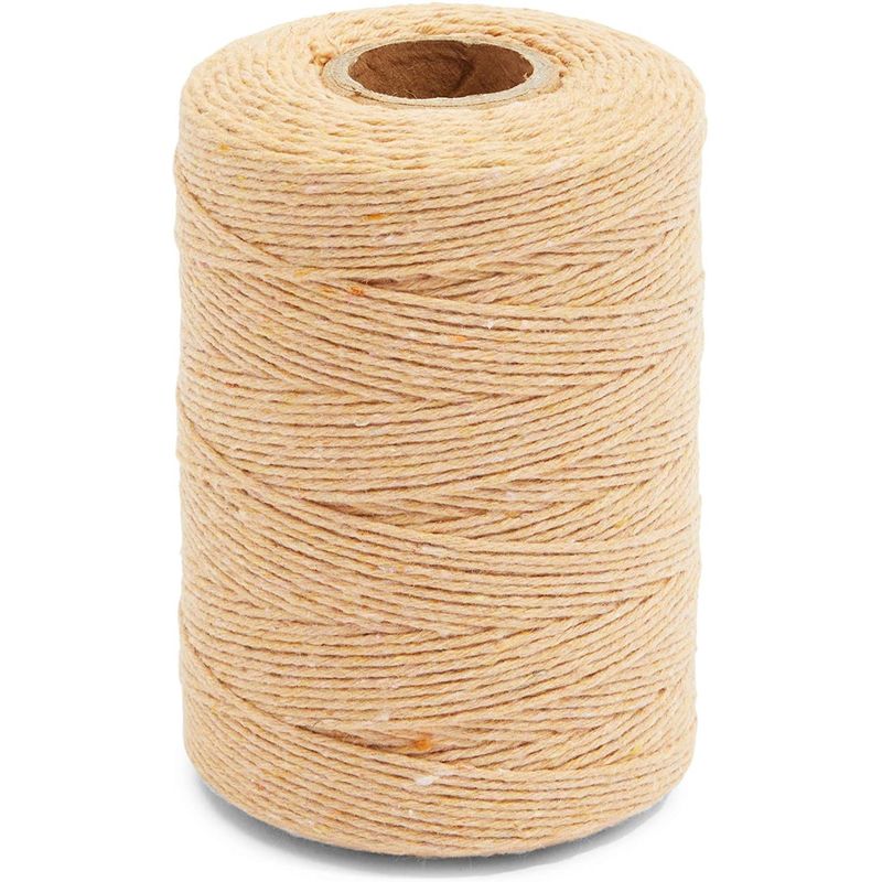Cotton Twine String for Crafts, Beige Jute Twine (2mm, 218 Yards