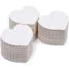 Paper Gift Tags with String, White Hearts (2.3 x 2.2 in, 300 Pack)
