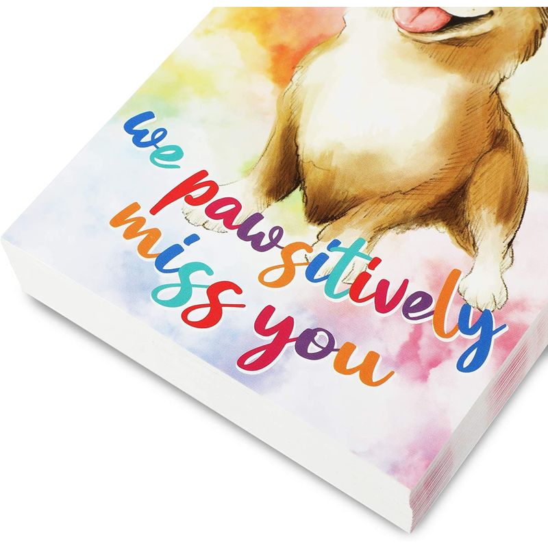 We Pawsitively Miss You Postcards, Attendance Postcard (4 x 6 In, 48 Pack)