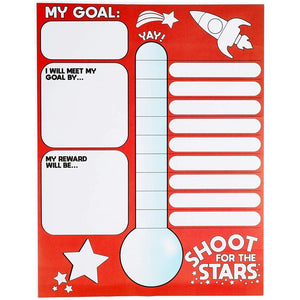 Goal Thermometer Trackers for Classrooms, 6 Pack (17 x 22 In)