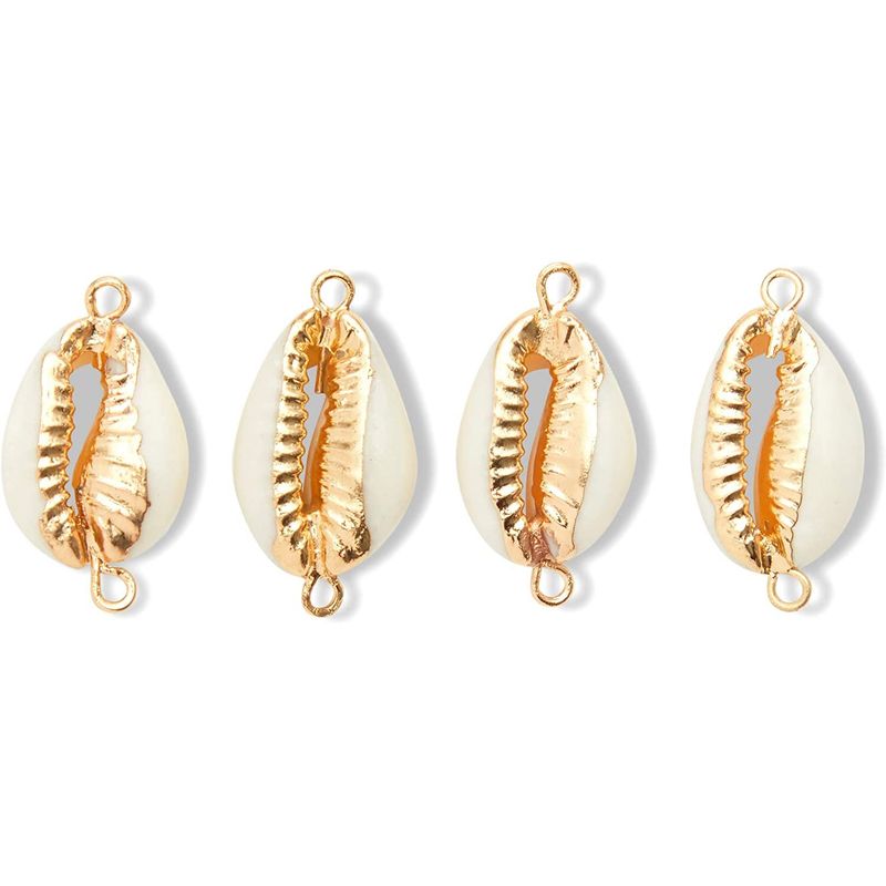 Charms for DIY Jewelry Making, Puka Cowrie Shells (0.7-0.8 In, 12 Pack)
