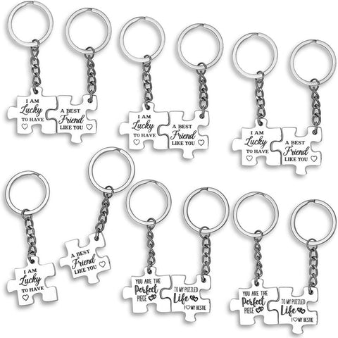 Puzzle piece hot sale key chains