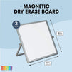 Magnetic Dry Erase Boards, Table Top Easels (10 x 10 Inches, 2 Pack)