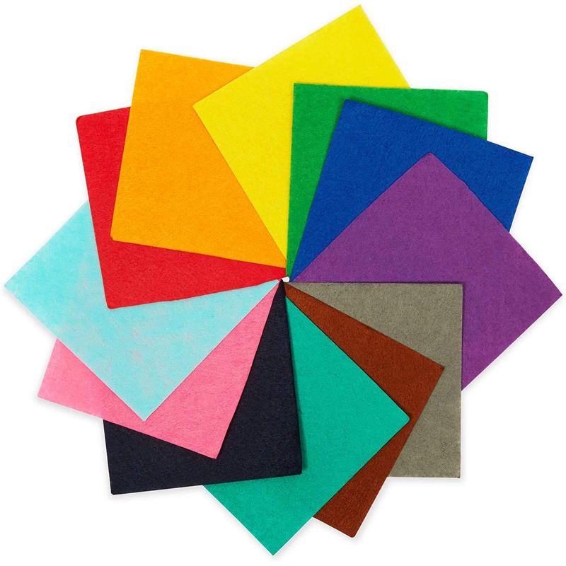 Felt Fabric Sheets for Art and DIY Crafts Supplies, 50 Colors (4 x 4 i –  BrightCreationsOfficial