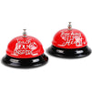 Red Teacher Bell for Classroom, Appreciation Gift for Teacher's Day (2 Pack)