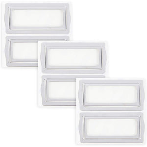 Self Adhesive Metal Bookplates for Books (3.1 x 1.4 in, 6 Pack)