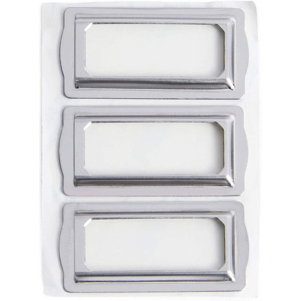 Self Adhesive Metal Bookplates for Books (2.2 x 1 Inches, 9 Pack