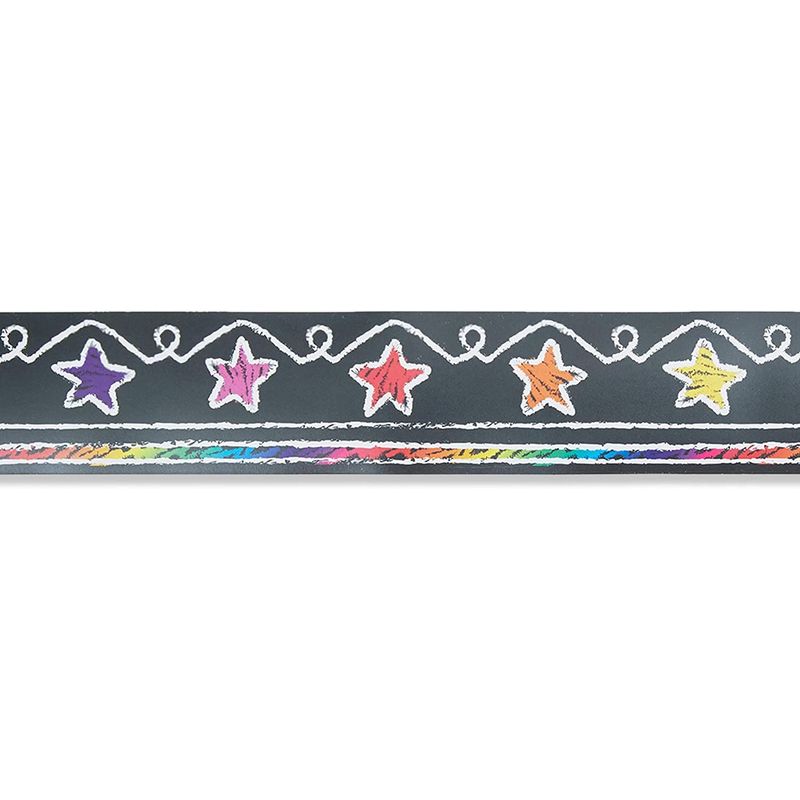 Magnetic Bulletin Board Borders with Stars for Classroom (12 Pieces)
