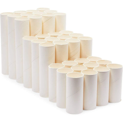 12 Rolls Cardboard Tubes for Crafts, DIY, Classroom Projects, 8 Inches,  White
