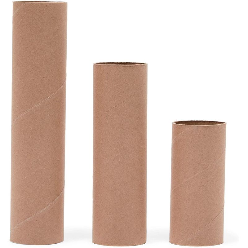 Juvale Brown Cardboard Tubes for Crafts, Craft Paper Rolls (1.6 x