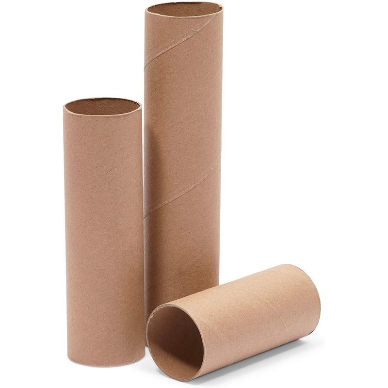 36 Pack Brown Cardboard Tubes for Crafts, DIY Craft Paper Roll for