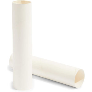 White Cardboard Tubes for Crafts, DIY Craft Paper Roll (1.6 x 8 in, 30 Pack)