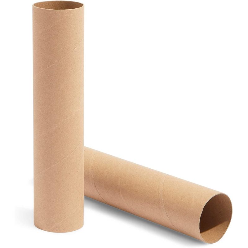 Juvale Brown Cardboard Tubes for Crafts, Craft Paper Rolls (1.6 x