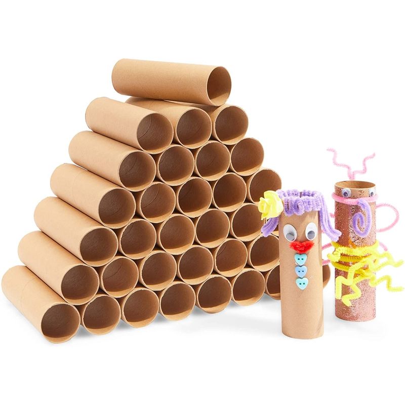 24-Pack Cardboard Craft Roll Paper Tubes, Brown, 1.8 x 10 Inches