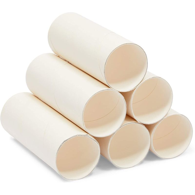 White Cardboard Tubes for Crafts, DIY Craft Paper Roll (1.6 x 5.9