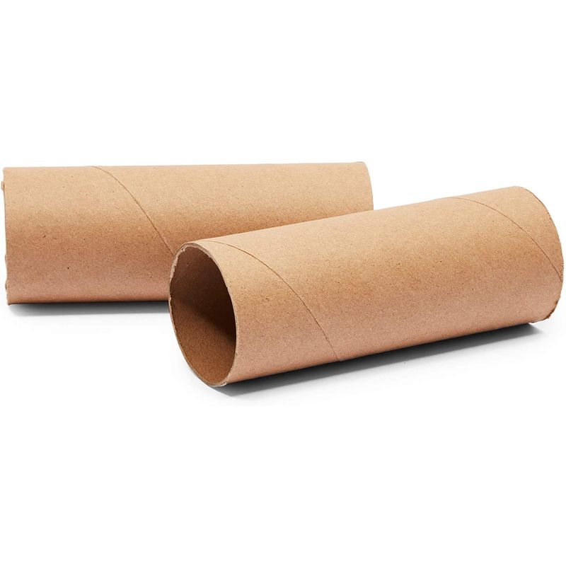 Brown Paper Cardboard Tubes for Crafts, Classroom Art Projects (1.6 x 4  Inches, 24 Rolls)