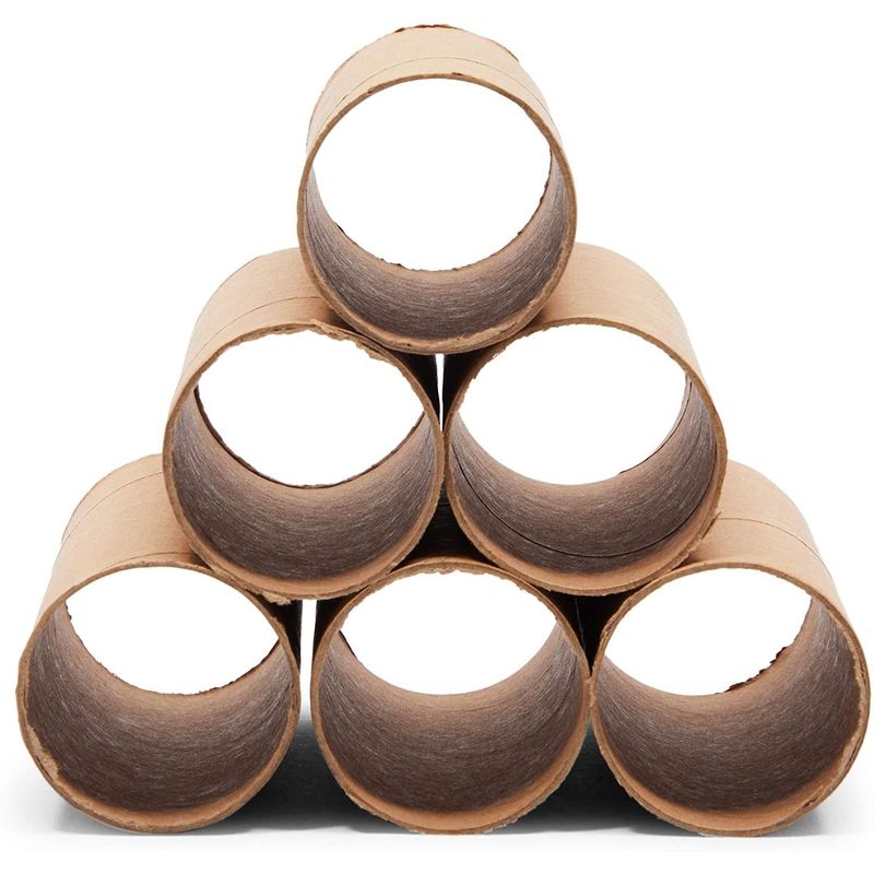 Brown Cardboard Tubes for Crafts, DIY Craft Paper Roll (1.6 x 4.7 in, 36 Pack)