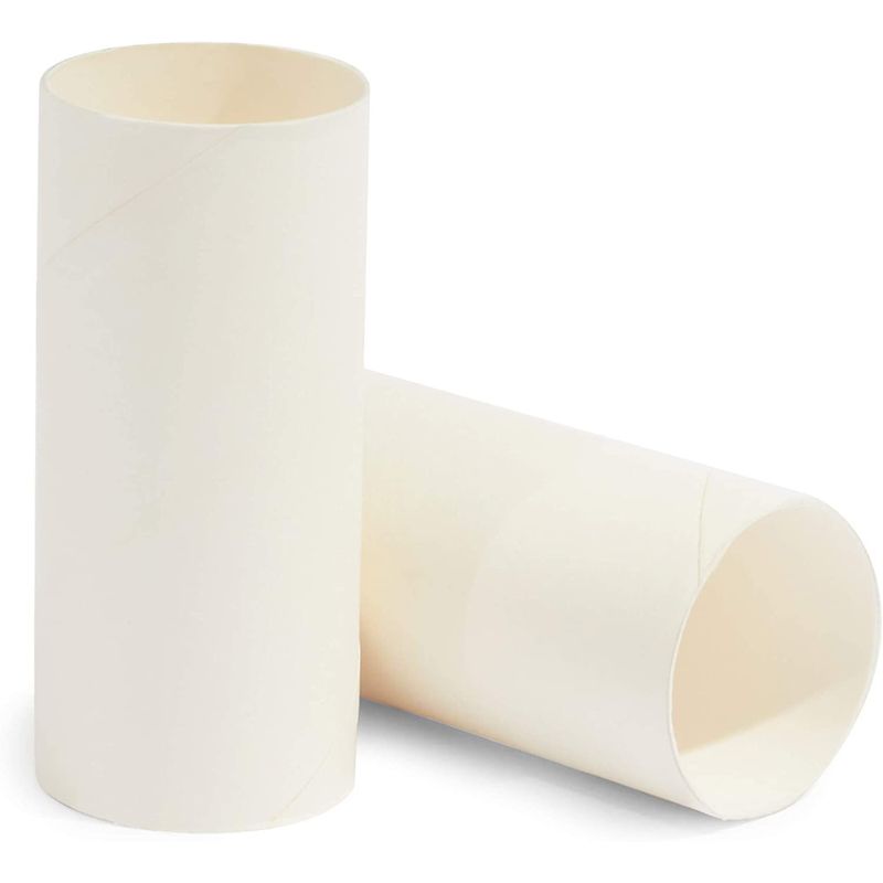 White Cardboard Tubes for Crafts, DIY Craft Paper Roll (1.6 x 3.9 in, 36  Pack)