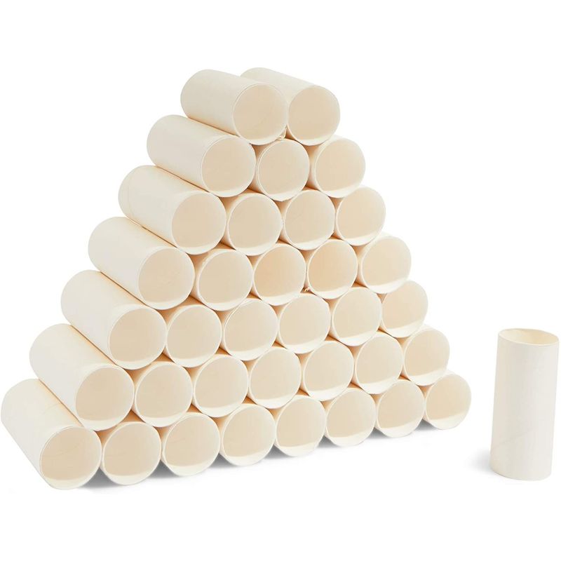 White Cardboard Tubes for Crafts, DIY Craft Paper Roll (1.6 x 3.9