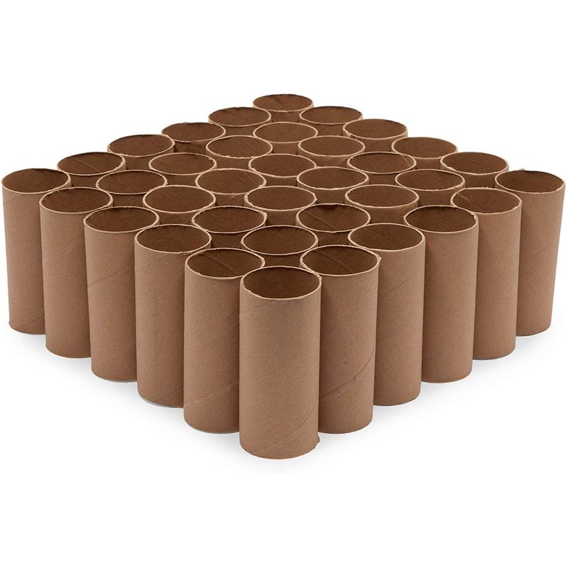 Brown Cardboard Tubes for Crafts (1.6 x 3.9 In, 36 Pack)