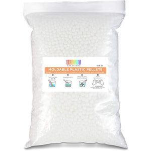 Meltable Plastic Pellets, White Thermoplastic Craft Beads (0.15 In, 10.5 oz)