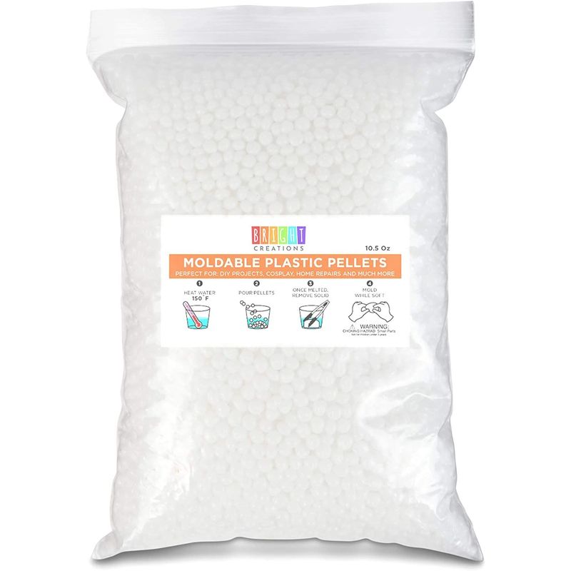 Moldable Thermoplastic Beads, White Pellets for DIY Crafts (10.5 oz) :  : Arts & Crafts